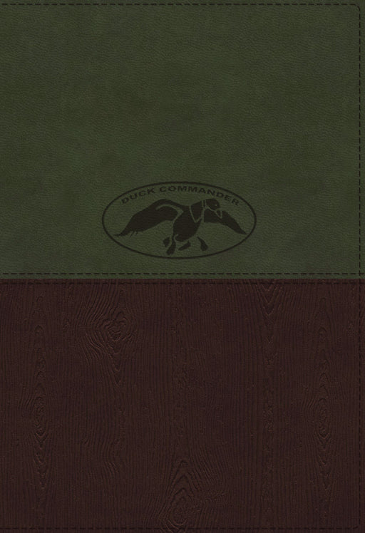 NKJV Duck Commander Faith And Family Bible-Olive/Earth Brown LeatherSoft Indexed