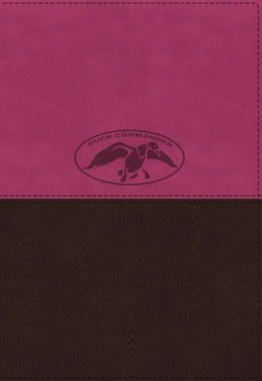 NKJV Duck Commander Faith And Family Bible-Lotus Pink/Earth Brown LeatherSoft Indexed