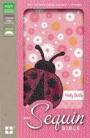 NIrV Sequin Bible-Ladybug Sparkle Flexcover
