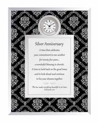 Clock-Framed Table-Glimmers Of Time/25th Silver Anniversary (6.75" X 8.75")