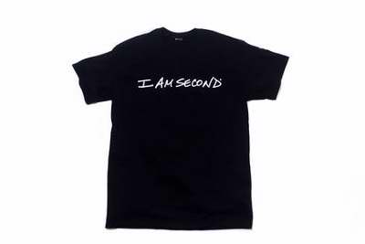 Tee Shirt-I Am Second-Medium-Black