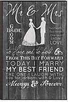 Engravable Plaque-Mr & Mrs-Black