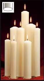 Candle-Altar Candle-51% Beeswax-Plain End-7/8" X 12"-Pack of 24 (Pkg-24)