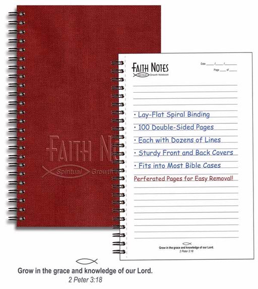 Notebook-Faith Notes Spiritual Growth-Burgundy