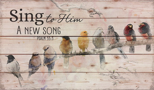 Rustic Amish Pallet-Sing To Him (24 x 14)