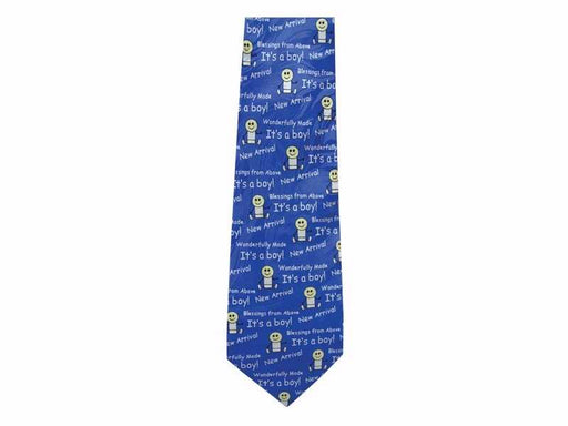 Tie-It's A Boy!-Blue (100% Silk)