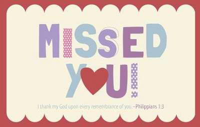 Postcard-Missed You (Psalm 129:8) (Pack Of 25)  (Pkg-25)