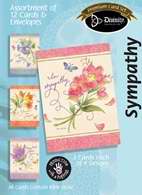 Card-Boxed-Sympathy-Bouquets And Swirls (Box Of 12)