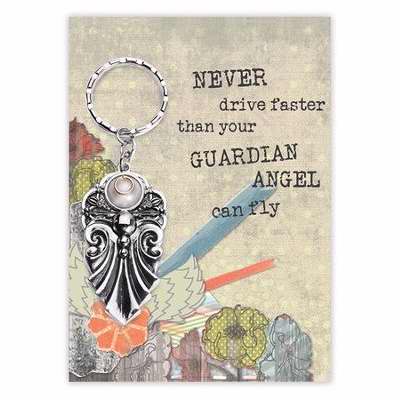 Key Ring-Guardian Angel-Courage (Carded)