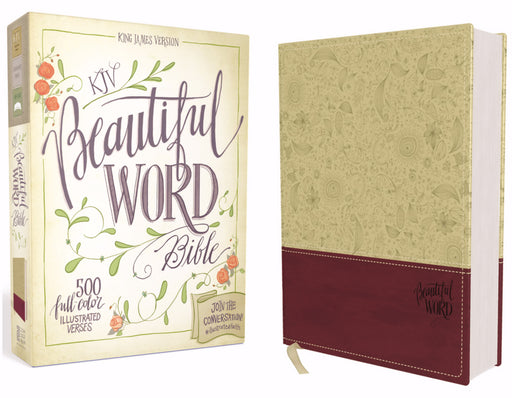 KJV Beautiful Word Bible-Taupe/Berry DuoTone