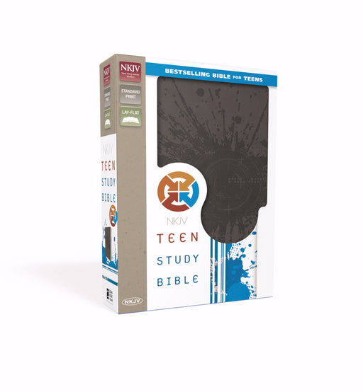 NKJV Teen Study Bible-Charcoal Duotone