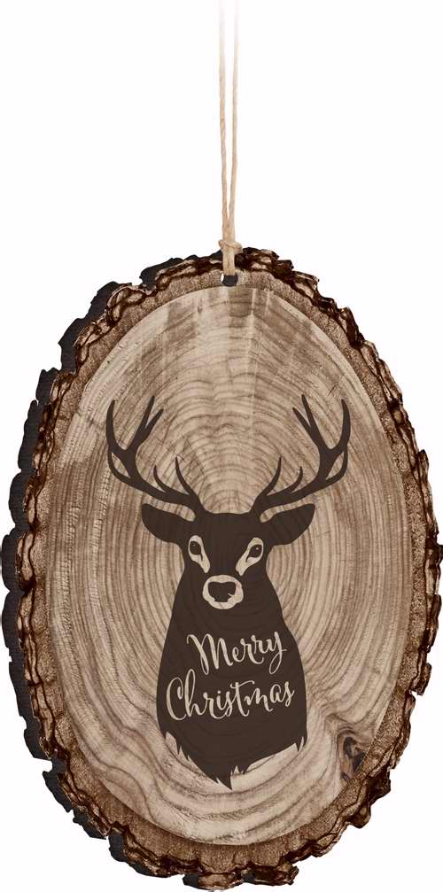 Ornament-Barky-Merry Christmas/Buck