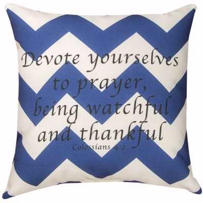 Pillow-Devote Yourself To Prayer-Indoor/Outoor Climaweave (18 x 18)