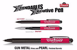 Pen-Xtendable Xecutive w/Itouch-Gun Metal & Red Pearl
