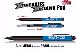 Pen-Xtendable Xecutive w/Itouch-Gun Metal & Blue Pearl
