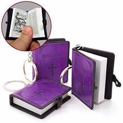Keychain-Smallest Bible XL-Violet