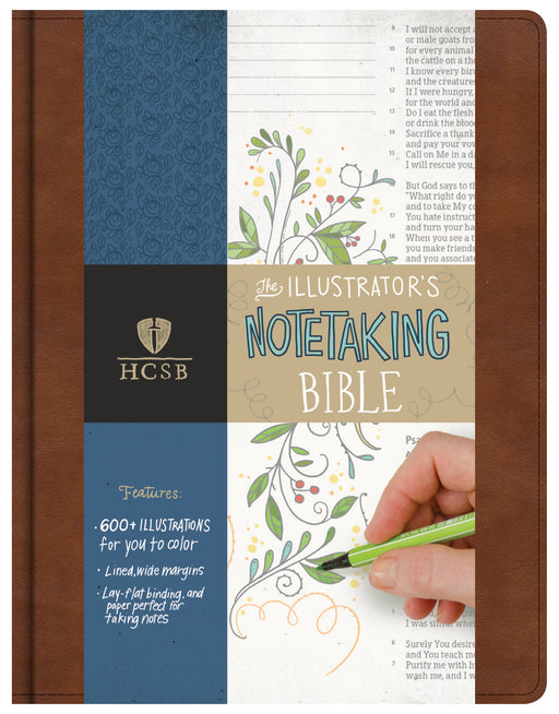 HCSB Illustrator's Notetaking Bible-British Tan LeatherTouch