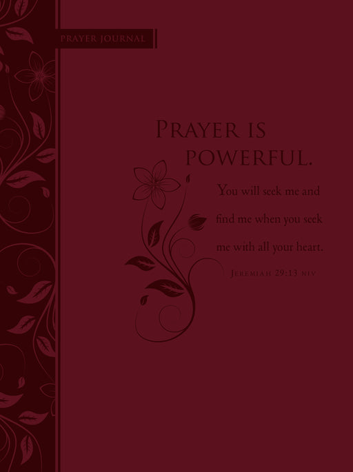 Prayer Is Powerful Scripture Jounral-Burgundy Imitation Leather