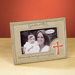 Frame-Godmother w/Coral Cross (Holds 4.5 x 2.75 Photo)