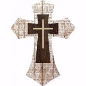 Wall Cross-Lord's Prayer-Rustic (12 x 16 x .75)