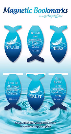 Bookmark-Magnetic Fish/Praise Bless Trust... Set of 6