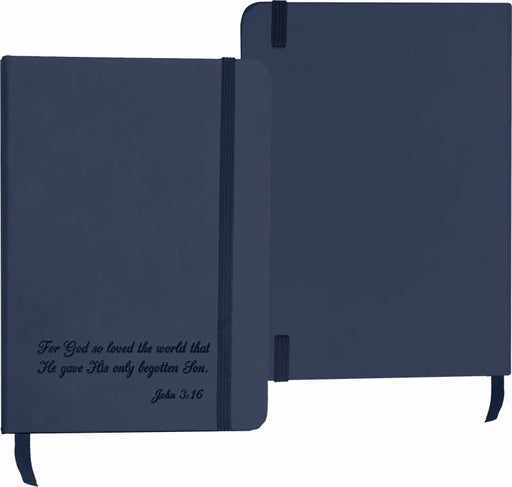 Church Notebook-John 3:16-Blue (5" x 7")