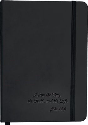Church Notebook-John 14:6-Black (5" x 7")