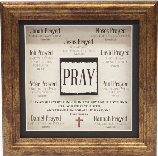Framed Art-Pray (8.5" x 8.5") (Divine Inspiration)