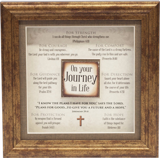 Framed Art-On Your Journey (8.5" x 8.5") (Divine Inspiration)