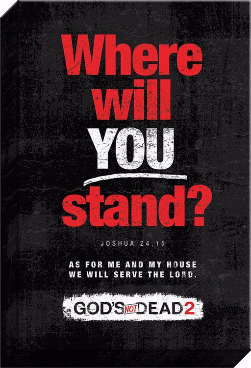 Canvas-Where Will You Stand? (God's Not Dead 2) (10 x 15)