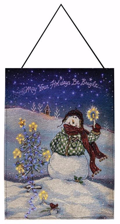Bannerette-Flake Snowman/May Your Holidays Be Bright (Lighted) (13 x 18)
