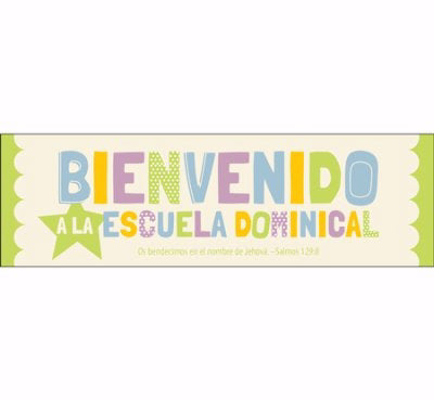 Span-Bookmark-Welcome To Sunday School (Bienvenido A La Escuela Dominical) (Pack of 25) (Pkg-25)