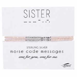 Morse Code Friendship-Sister-Cream (Set O Bracelet