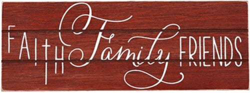 Plaque-Faith Family Friends/Rustic Treasures (Wall