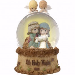 Snow Globe-Nativity/Oh Holy Night (7.25")