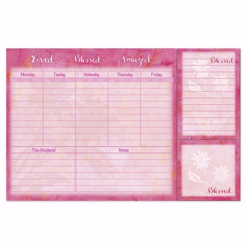 Assorted Desk Memo Pads-Loved, Blessed, Amazed