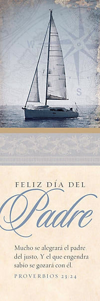 Span-Bookmark-Happy Father's Day (Feliz Du00eda Del Padre) (Proverbs 23:24) (Pack Of 25) (Pkg-25)