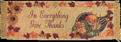 Table Runner-In Everything Give Thanks (12.5 x 36)