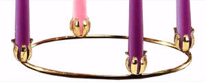Advent Candle Ring-Brass Tone (10 x 1)