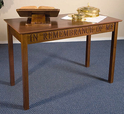 Communion Table-In Remembrance-Walnut