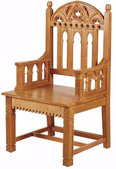 Celebrant Chair-Gothic Collection-Medium Oak