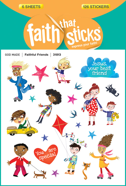 Sticker-Faithful Friends (6 Sheets) (Faith That Sticks)