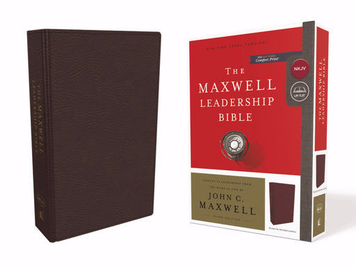 NKJV Maxwell Leadership Bible (Third Edition) (Comfort Print)-Burgundy Premium Bonded Leather