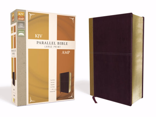 KJV/Amplified Parallel Bible/Large Print-Camel/Burgundy Leathersoft (Dec)