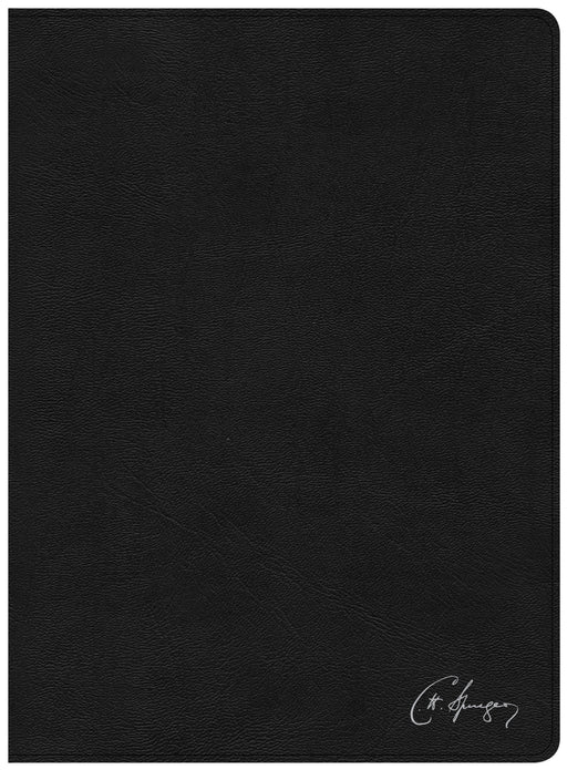 KJV Spurgeon Study Bible-Black Genuine Leather (Nov)
