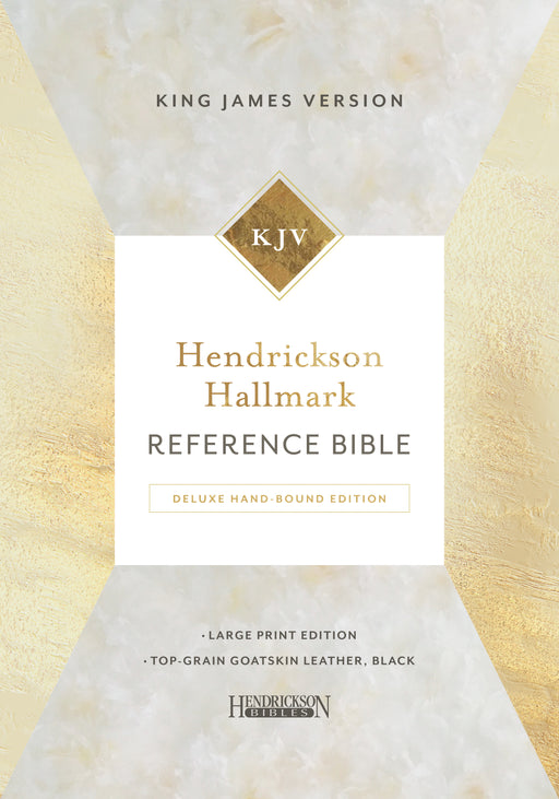 KJV Hendrickson Hallmark Reference Bible/Large Print-Deluxe Hand-Bound Edition-Black Top-Grain Leather (Oct)