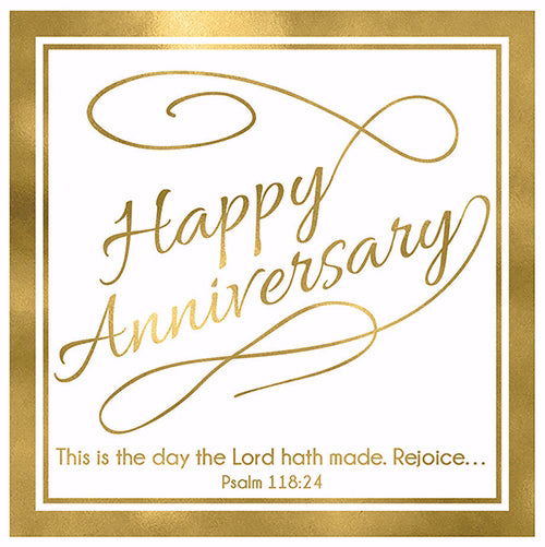 Cards-Gift-Happy Anniversary (Psalm 118:24) (3" X 3")