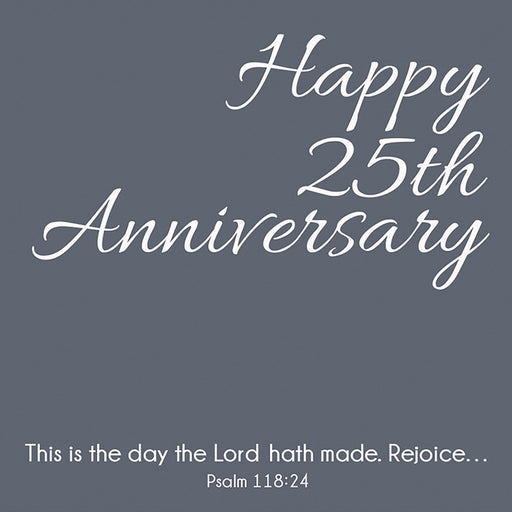 Cards-Gift-25th Anniversary (Psalm 118:24) (3" X 3")