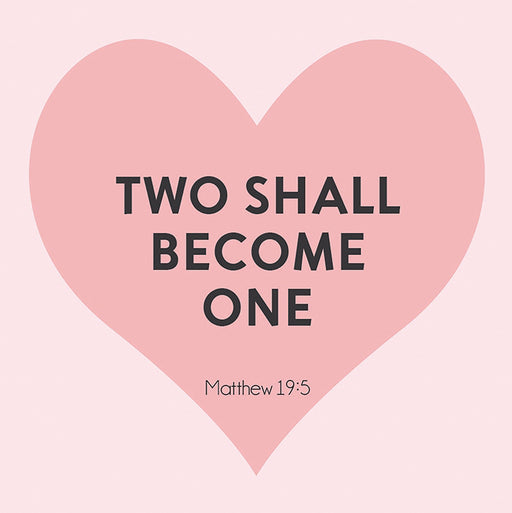 Card-Gift-Two Shall Become One (Matthew 19:6) (3" X 3")