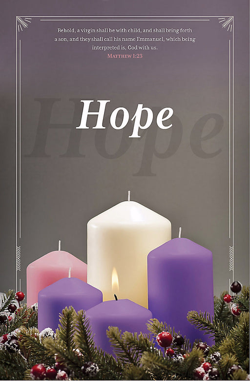Bulletin-Advent Week 1-Hope (Matthew 1:23 KJV) (Pack Of 100) (Pkg-100)